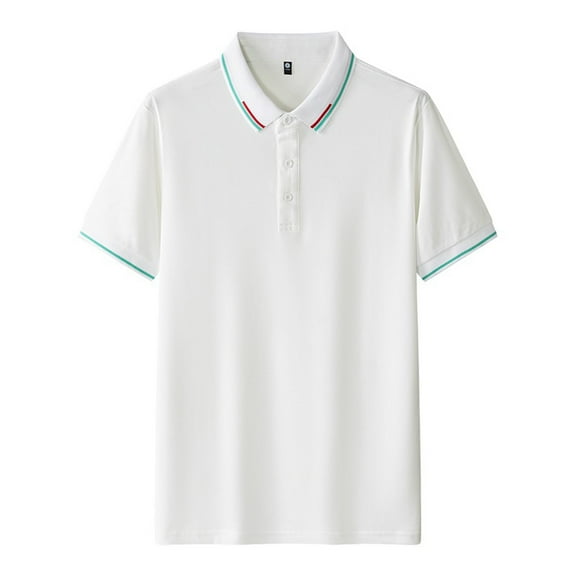 Kukoosong Men's Solid Short Sleeve Polo Shirt, Regular Fit Comfortable Breathable Moisture Wicking for Casual and Office Wear Men Golf T Shirt Casual Workout Tops