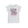thumbnail image 2 of Little Hand Cat Graphic T-Shirt for Girls Short Sleeve Toddler Girl Clothes Summer Cotton Fashion 3Pcs Size 3T, 2 of 6