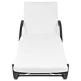 thumbnail image 4 of vidaXL Sun Lounger with Cushion Poly Rattan Black, 4 of 15
