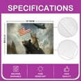 thumbnail image 2 of Erosebridal Cat Riding Bear Place Mats Set of 4 for in Door Dinning, American Flag Table Place Mats for in Door Dining, Funny Dining Room Decor, 2 of 4