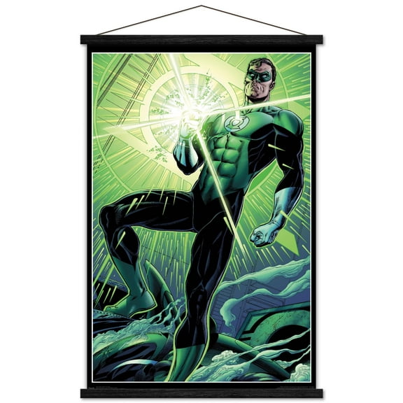 DC Comics - The Green Lantern - Hal Ring Wall Poster with Wooden Magnetic Frame, 22.375" x 34"