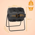 thumbnail image 2 of PayLessHere 43 Gallon Dual Chamber Tumbling Composting Bin with Sliding Doors,Black Door, 2 of 7