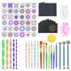 thumbnail image 1 of Kit de 74 herramientas para pintar mandalas CHEPIHG con plantillas pincel y bolsa, 1 of 5