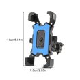 thumbnail image 4 of Phone Holder Anti-slip Adjustable Bike Mount 4.5-6.8 Inch Portable Cycling Biking Racing Mounting Stand Accessory Blue for Handlebar, 4 of 9