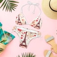 thumbnail image 6 of Eiffel Tower Valentine's Day Detachable Sponge Adjustable Strap Bikini Set Two-Pack Swimsuit Women Swimwear, 6 of 6