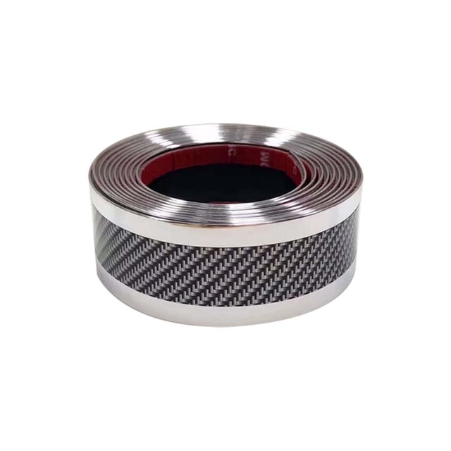 Rewenti Car Sticker Carbon Fiber Rubber DIY Door Sill Protector Guard Strip 3x100cm