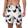 thumbnail image 2 of Balery Funny Chicken Mens Swim Trunks Swim Shorts for Men Quick Dry Inseam Beach Shorts with Compression Liner Pocket-3X-Large, 2 of 9