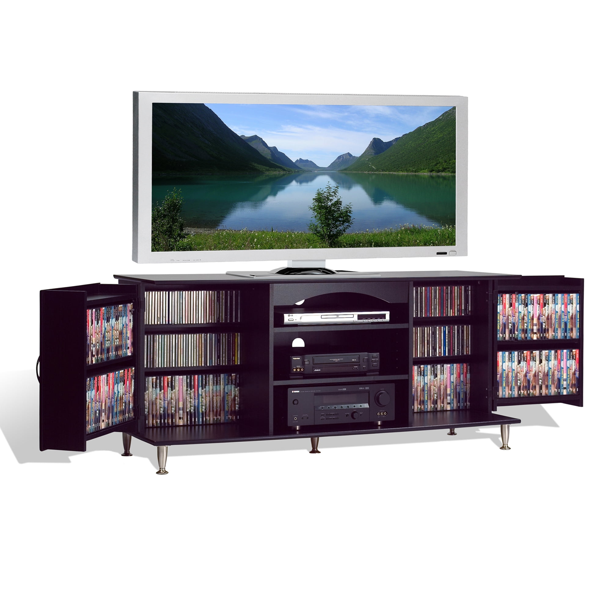 Premier Large Flat Panel Plasma / LCD TV Console with Media Storage