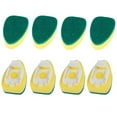 thumbnail image 1 of 8 Pcs Têtes de Rechange pour Brosse à Vaisselle Éponge Tampons à Récurer pour Évier de Cuisine, 1 of 7