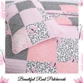 thumbnail image 4 of Cozy Line Home Fashions Emerson Pink Butterfly Patchwork Reversible Cotton Quilt Bedding Set, Twin 2-Piece, 4 of 4
