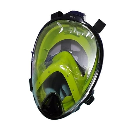 RQV Divers' masks, Full Face Snorkel Mask, Snorkeling Gear for Adults, Green