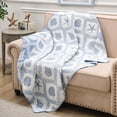 thumbnail image 2 of Greenland Home Fashions Laguna Reversible Matelasse Throw Blanket for Adults, 50" x 60", 2 of 7