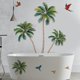 thumbnail image 2 of Adhesivos de pared autoadhesivos de PVC con forma de palmera tropical y loro, 2 of 3