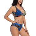 thumbnail image 2 of Daiia Colorful Coral Reef Women's Bikini Set Two Piece Swimsuit High Waisted Bikini Adjustable Straps Bikini Perfect for Beach, Pool, and Summer Vacation-Medium, 2 of 9