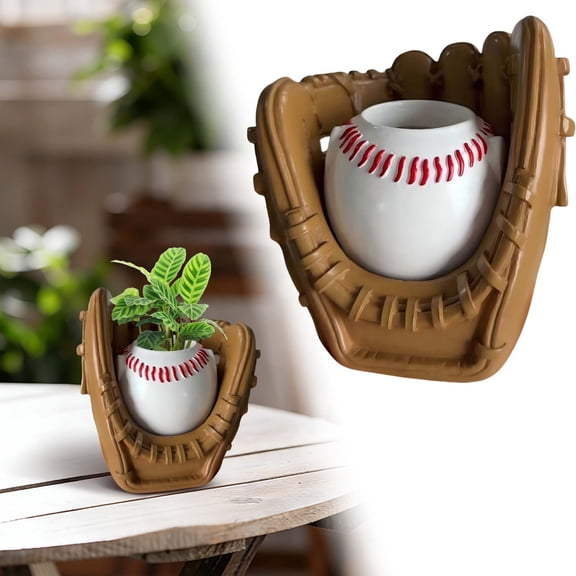 Elegant Shelf Display Decor, Father's Day Exclusive Baseball Glove Shaped Plant, Father's Day Decor, Family Keepsake