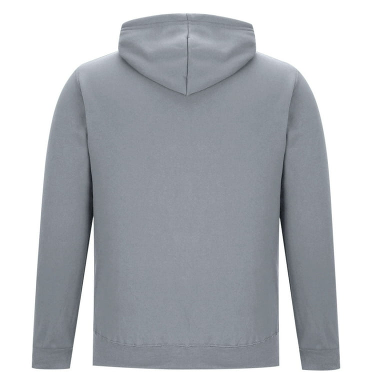 CHGBMOK Clearance Mens Tops Hooded Sweatshirt Solid Color Cardigan