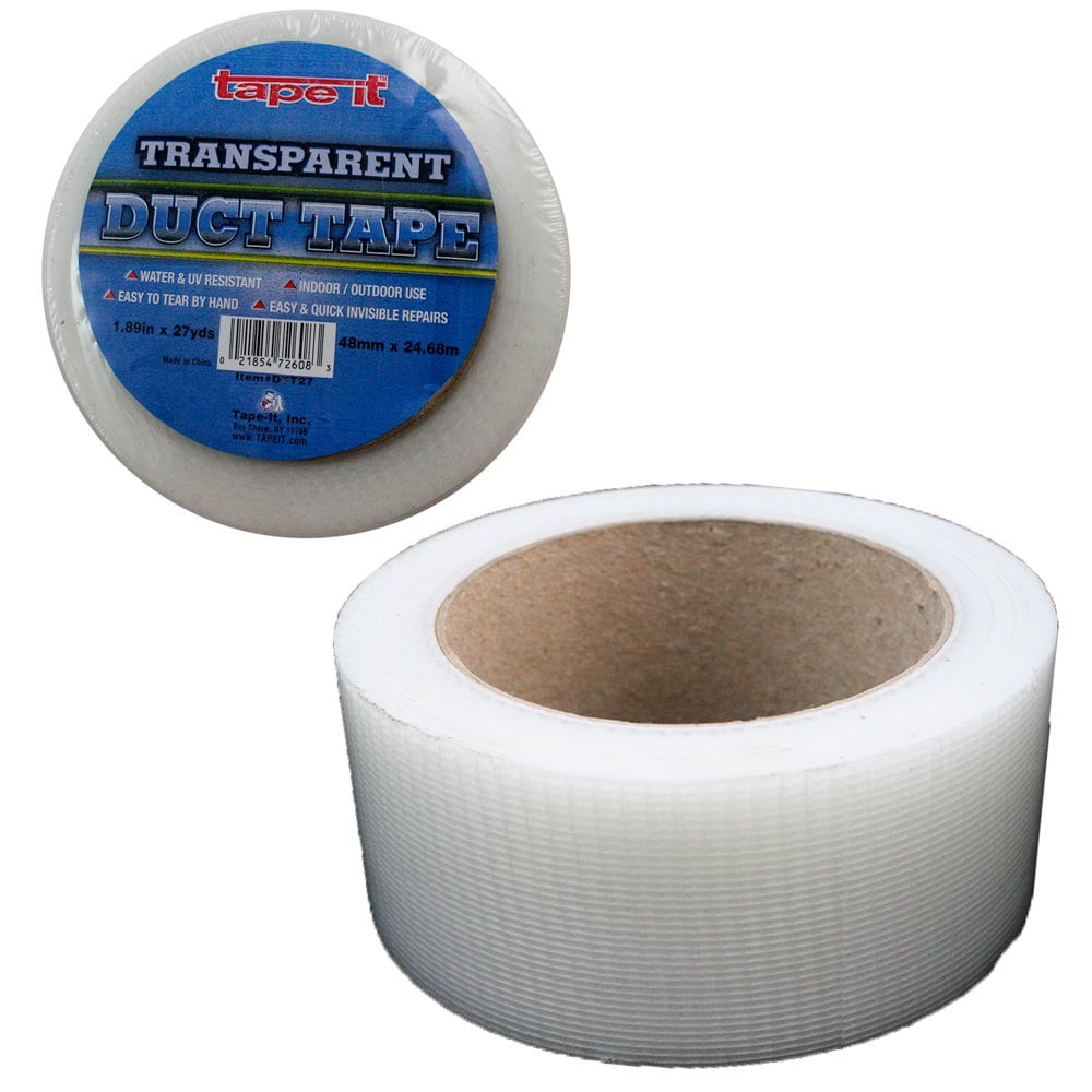 2 Rolls Transparent Duct Tape 1.89" by 27 Yards Sticky Tape Clear