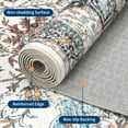 thumbnail image 7 of Machine Washable Rug, Neutral Floral Vintage Area Rugs for Living Room, Bedroom, Dining Room, Hallway Kitchen Entryway Corridor Floor Carpet Runner with Non-Slip Pad, 7 of 7