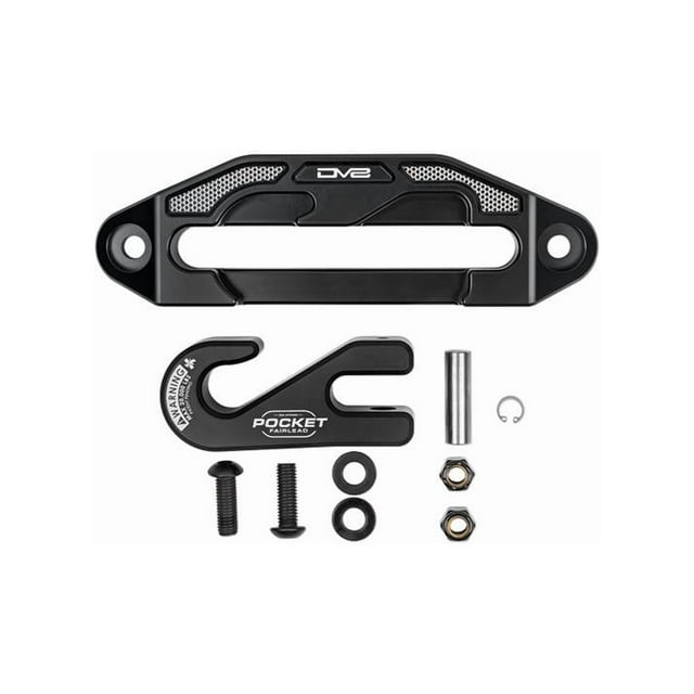 DV8 Offroad Winch Fairlead WBPF-01 For Synthetic Rope Only; 20000 Pound Working Load Limit; Anodized; Black; Aluminum