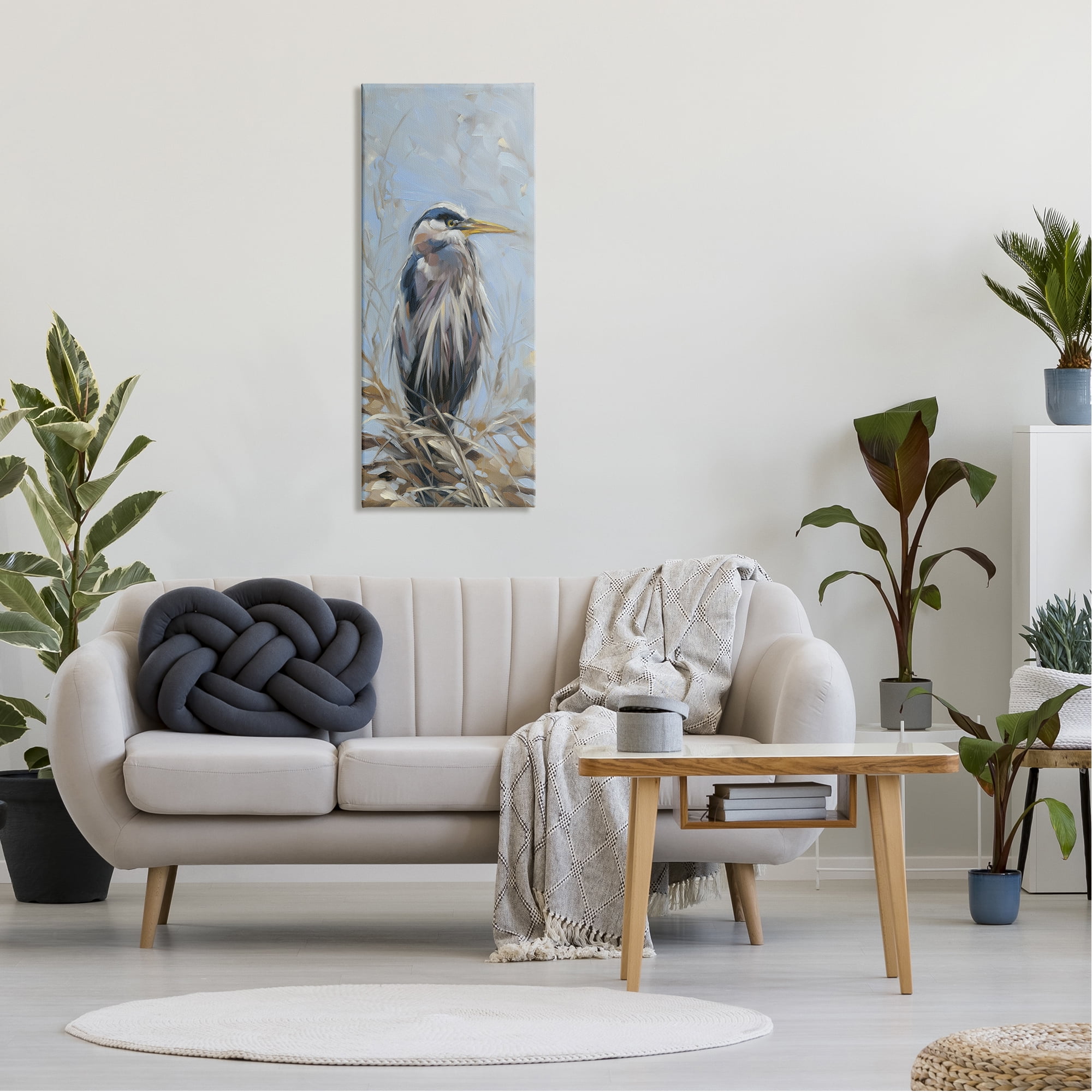 Stupell Industries Bird on Branch Painting Animals & Insects Painting Gallery Wrapped Canvas Art Print Wall Art, 17 x 40