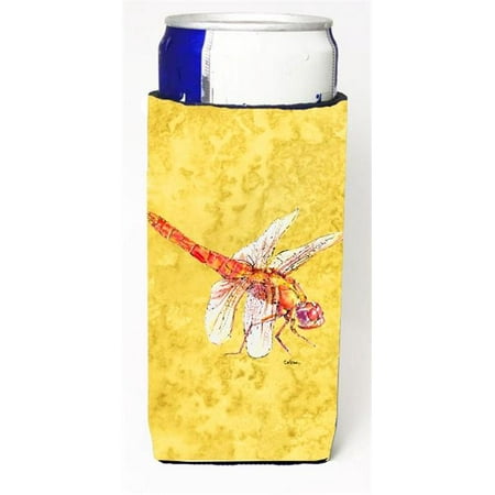 

Carolines Treasures 8866MUK Dragonfly On Yellow Michelob Ultra bottle sleeves For Slim Cans - 12 oz.