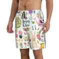 thumbnail image 2 of Goofa Spring Flowers Birds Printed Mens Swim Trunks Summer Quick Dry Short Beach Swimwear Bathing Suits-Small, 2 of 9