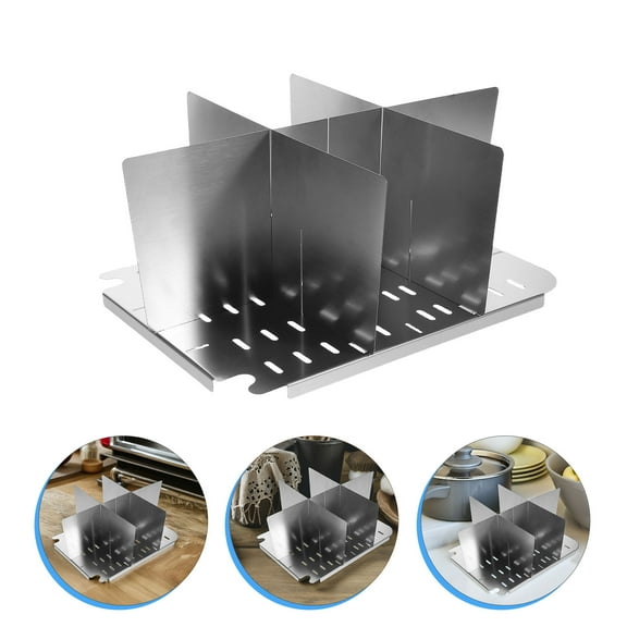 Worgeous 1 Set Hot Pot Divider Slow Cooker Liners Oden Cooking Grid 6 Compartment Shabu Shabu Pot Insert For Kitchen Appliances Family Gathering