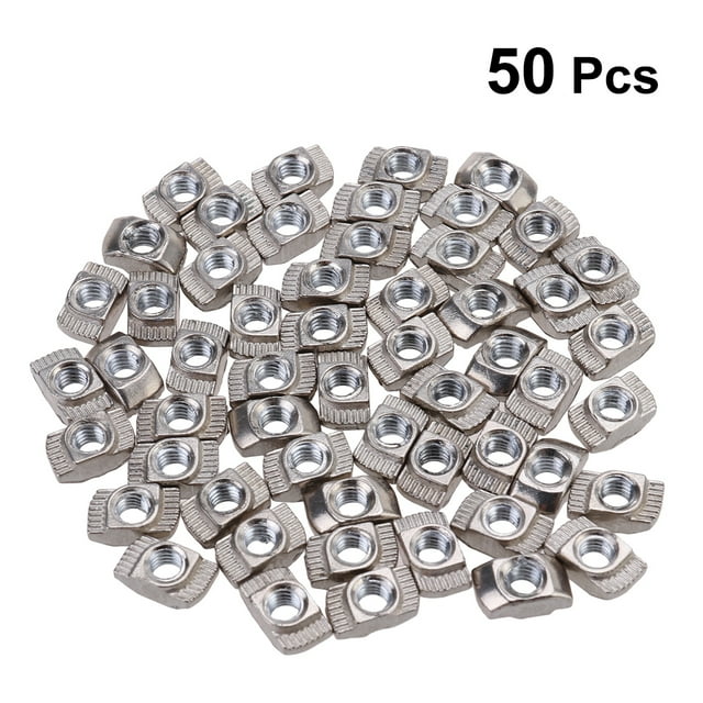 50Pcs European Aluminum Extrusions Slim T-Nut Thread (M4x10x6)