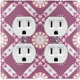 thumbnail image 1 of Metal Light Switch Plate Cover Mandala Purple Floral Pattern Damask MDL111, 1 of 13