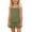 Army Green, variant on Tranfacy Girls 4-15Y Summer Solid Thin Spaghetti Strap Tank Top Shorts Casual Round Neck Matching Suits