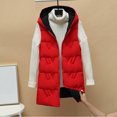 thumbnail image 4 of Chaquetas y abrigos casuales sin mangas y sin capucha para mujer, chaqueta fina de plumón con cuello con capucha y penetración de dos lados, sin mangas, delgada, ligera, con bolsillo y cremallera, abr, 4 of 8