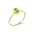 thumbnail image 4 of JewelersClub Peridot Ring Birthstone Jewelry – 0.50 Carat Peridot 14K Gold Plated Silver Ring Jewelry with White Diamond Accent – Gemstone Rings with Hypoallergenic 14K Gold Plated Silver Band, 4 of 4