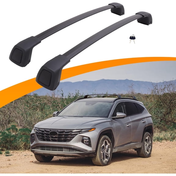HRT Roof Rack Cross Bars Fit for 2022-2026 Hyundai Tucson NX4 SEL, N Line, Limited, SEL Premium with Flush Side Rails, Aluminum Rooftop Bars for Cargo, Kayak, Bike, Ski