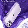 thumbnail image 6 of JETech Cute Case for iPhone 14 6.1-Inch, Wave Frame Curly Shape Shockproof Phone Cover for Women and Girls, Clear Hard PC Back (Purple), 6 of 7