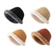 thumbnail image 3 of Sonducket Gorro de pescador de punto Gorro con pompón para mujer forrado de seda Gorro impermeable Gorro con visera unisex para mujer Sombreros B, 3 of 6