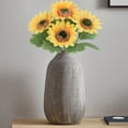 thumbnail image 5 of Artificial Sunflower, Ongmies Faux Silk Sunflowers Bouquet, Plastic Artificial Flowers Bouquet, Memorial Decoration for Cemetery, Hanging & Table Centerpieces, 5 of 7