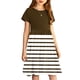 thumbnail image 5 of Odeerbi Niñas de Verano Vestido de Línea A Rayas Vestido de Columpio Vestido Elástico de Manga Corta Para Niños, 5 of 7