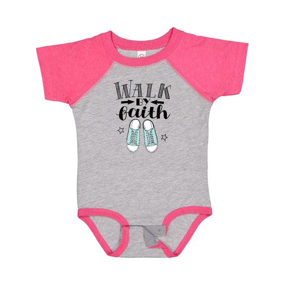 Inktastic Walk by Faith Quote Boys or Girls Baby Bodysuit