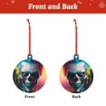 thumbnail image 2 of Zufioo Modern Abstract Colorful Skull A Print Large Acrylic Christmas Ornaments, Suitable for Christmas Tree Christmas Holiday Party Pendant Decorations-Round Shape, 2 of 7