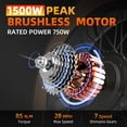 thumbnail image 3 of Electric bike for adults ,1500w peak motor, 48v 26Ah, 20 "×4.0" fat tires, maximum speed 28 miles, dual-battery design,all-terrain capability., 3 of 8