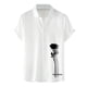 thumbnail image 1 of Hombres Casual Patchwork Botones Playa No posicionamiento Estampado Turndown Camisa de manga corta Blusa Pompotops  oipoqjl48225, 1 of 9