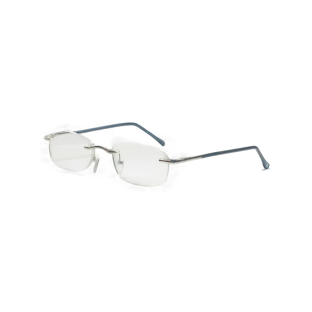 Rimless Clear Lens Reading Glasses Magnify Power Strength Frames