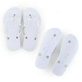 thumbnail image 1 of Wedding Star 4474-08 White Xo Embossed Flip Flops, Small, 1 of 5