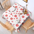 thumbnail image 2 of Pioneer Flower Floral Print Pattern Square Tablecloth, Waterproof Wipeable Spillproof Washable Table Cover for Home Kitchen Party and Daily Decor 60"x60", 2 of 6