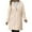 Beige, variant on Lovskoo Fuzzy Fleece Winter Coats for Women Trendy Solid Color Zipper Hooded Loose Medium Long Plush Jacket Coffee