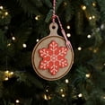 thumbnail image 4 of christmas outdoor decorations Christmas Round Wooden Plaques Decoration Pendant Snowflake Christmas House Christmas Tree Ornaments, 4 of 6
