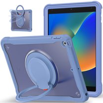 XYX For iPad 9th 2022/8th 2021/7th Gen 2020 Case 10.2 inch, 360 Rotating Hand Grip, Shoulder Strap, Heavy Duty Drop Protection, Grey