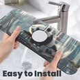 thumbnail image 6 of Kdxio Panda In Futuristic City Pattern Non-Slip Diatom Mud Faucet Drain Pad,Self Absorbent Mat for Kitchen Sink for Variety Kitchen & Bathroom Countertops, 6 of 7
