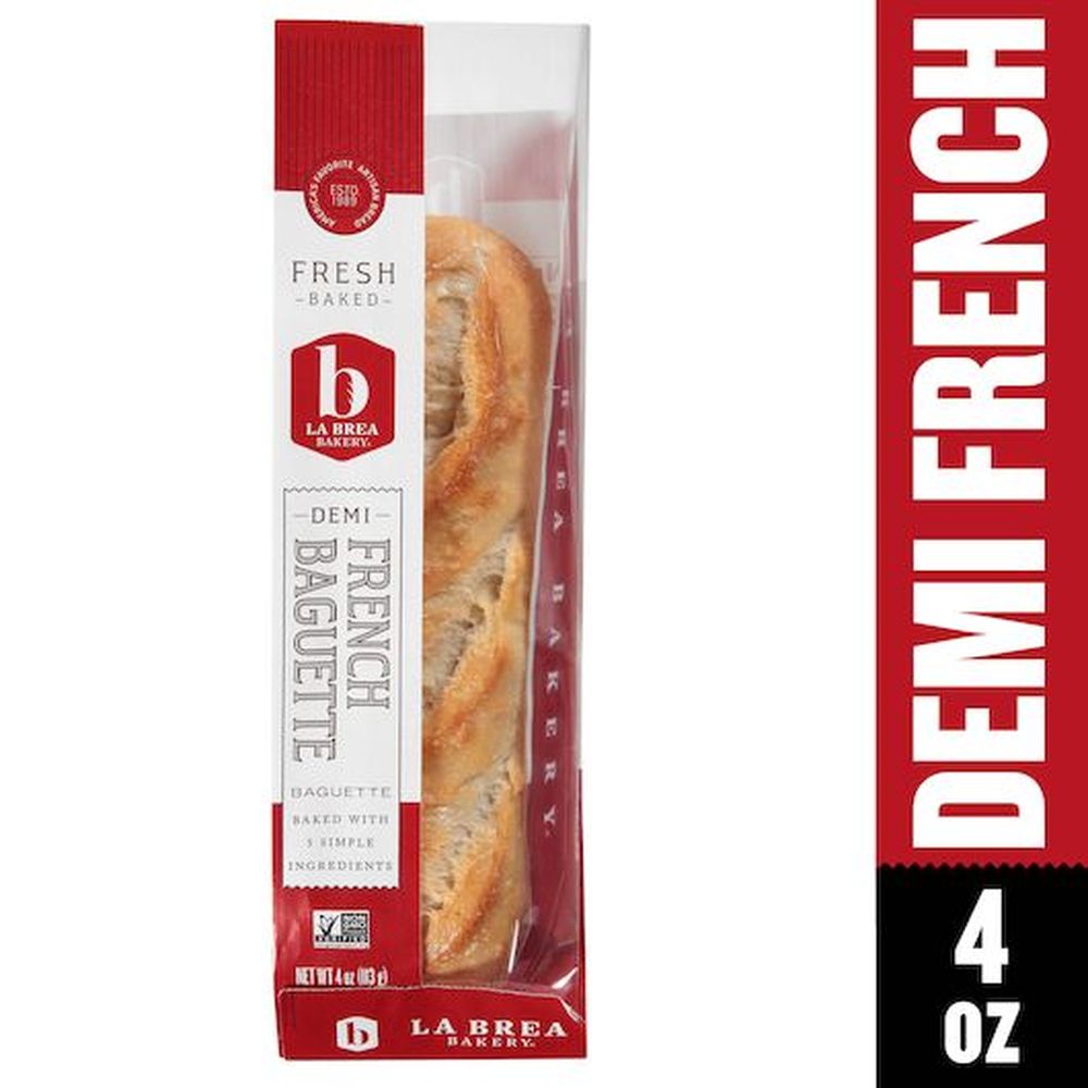 Labrea Bakery French Demi Bread Baguette, 4 Ounce - 48 per case.