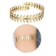 thumbnail image 3 of Swirl Leaf para El Ajustable para Niñas Brazalete Brazalete Brazalete , De Oro E dorada Yinane brazaletes de brazo de mujer, 3 of 6